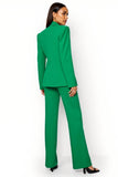Dark Green Lapel One Button 2-piece Women Suits