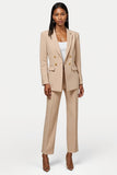 Apricot Double-Breasted 2-piece Women Suits