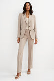 Apricot 2 Piece Notched Lapel Women Suits