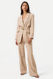 Apricot 2 Piece Long Sleeves Women Suits with Belt