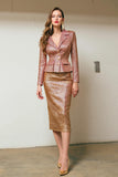 Sparkly Sunset 2 Piece Notched Lapel Work Blazer Dress