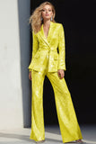 Sparkly Silver 2 Piece Sequins Notched Lapel Women Prom Suits