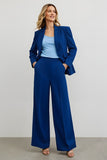 Dark Blue Slim Fit One Button 2 Piece Business Suits