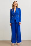 Royal Blue 2 Piece One Button Slim Fit Work Suits