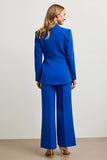 Royal Blue 2 Piece One Button Slim Fit Work Suits