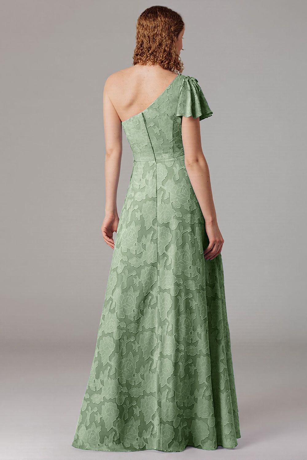 ZAPAKA Women Dusty Blue Bridesmaid Dress with Slit A-Line One Shoulder Long Wedding Guest Dress, Sage / US10 ZAPAKA Women Dusty Blue Bridesmaid Dress with Slit A-Line One Shoulder Long Wedding Guest Dress, Sage / US10