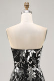 Sparkly Black Bodycon Sequins Short Homecoming Dress with Beading