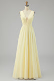 Ivory Ruched Chiffon Deep V-Neck Maxi Beach Engagement Dress