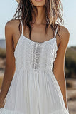 Ivory Lace A Line Spaghetti Straps Engagement Dress with Ruffles