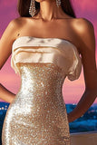 Bodycon Short Champagne Cocktail Dress
