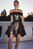 Black A-Line Short Cocktail Dress