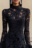 Black Bodycon Short Lace Cocktail Dress