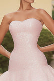 Sparkly Pink Sweetheart Mini Homecoming Dress