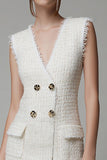 Bodycon Short Ivory Work Dress