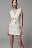 Bodycon Short Ivory Work Dress