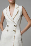 Ivory A Line Knee-Length Work Dress