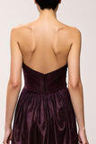 Coffee Strapless Sheath Long Evening Dress
