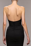 Mermaid Black Sweetheart Long Evening Dress with Slit