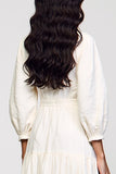 White Simple A Line V Neck Wedding Guest Dress