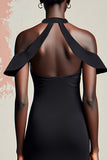 Black Sheath Long Wedding Guest Dress