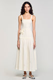 Apricot A Line Floral Wedding Guest Dress