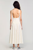 Apricot A Line Floral Wedding Guest Dress