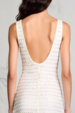 Ivory A Line Satin Long Wedding Guest Dress