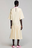 Ivory Cotton Flower Wedding Guest Dress