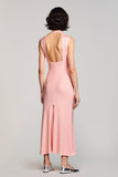 Pink Jacquard A Line Wedding Guest Dress