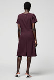 Burgundy Jersey Sheath Wedding Guest Dress