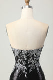 Sparkly Black Silver Bodycon Sequins Mini Homecoming Dress