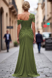 Mermaid Black Asymmetrical Mother of the Bride Dress with Appliques