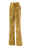 Sparkly Yellow Peak Lapel 2 Piece Women Prom Suits with Sleeves