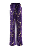Purple 2 Piece Notched Lapel Women Prom Suits with Sleeves