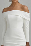 Mermaid High-Low Satin Ivory Engagement Dress