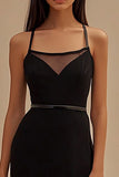 Black Bodycon Short Simple Tulle Little Black Dress