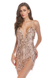 Sparkly Black Tight Sequin Spaghetti Straps Homecoming Dress with Slit