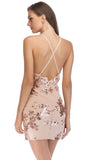 Sparkly Black Tight Sequin Spaghetti Straps Homecoming Dress with Slit