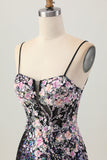 Sparkly White Floral Sequins Short Homecoming Dress