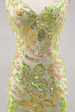 Sparkly Green Sequins Backless Bodycon Homecoming Dress