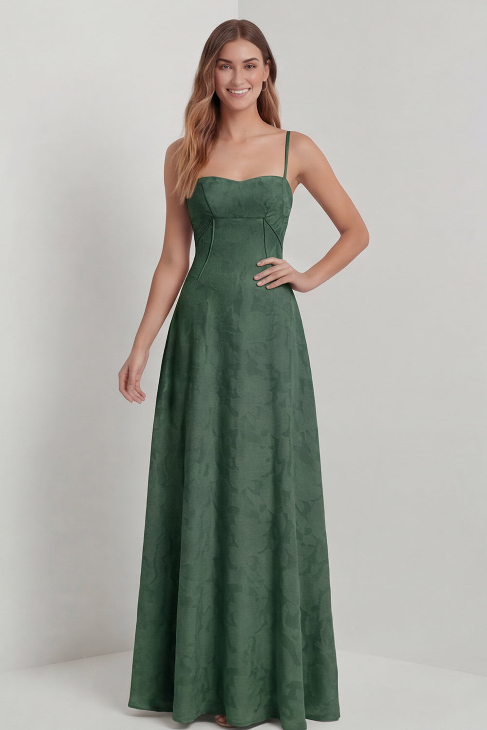 Zapaka Women Sage Green Lace Bridesmaid Dress Corset A Line Spaghetti Straps Lace Up Back Long Wedding Guest Dress ZAPAKA Zapaka Women Sage Green Lace Bridesmaid Dress Corset A Line Spaghetti Straps Lace Up Back Long Wedding Guest Dress ZAPAKA