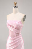 Corset Strapless Bodycon Lace Black Homecoming Dress