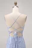 Sparkly Sequins Corset Grey Blue Bodycon Short Homecoming Dress