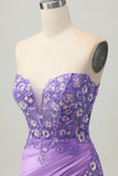 Strapless Light Blue Flower Corset Tight Ruched Short Homecoming Dress