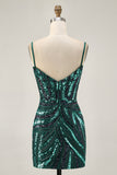 Sparkly Royal Blue Strapless Sequins Tight Short Homecoming Dress