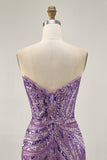 Sparkly Royal Blue Strapless Sequins Tight Short Homecoming Dress