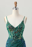 Sparkly Dark Purple Corset Homecoming Dress with Sequins