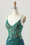 Sparkly Dark Purple Corset Homecoming Dress with Sequins
