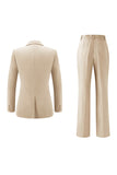 Lilac Peak Lapel Ruched Women Suits with Sash