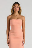 Sunset Mermaid Strapless Maxi Bridesmaid Dress with Ruffles